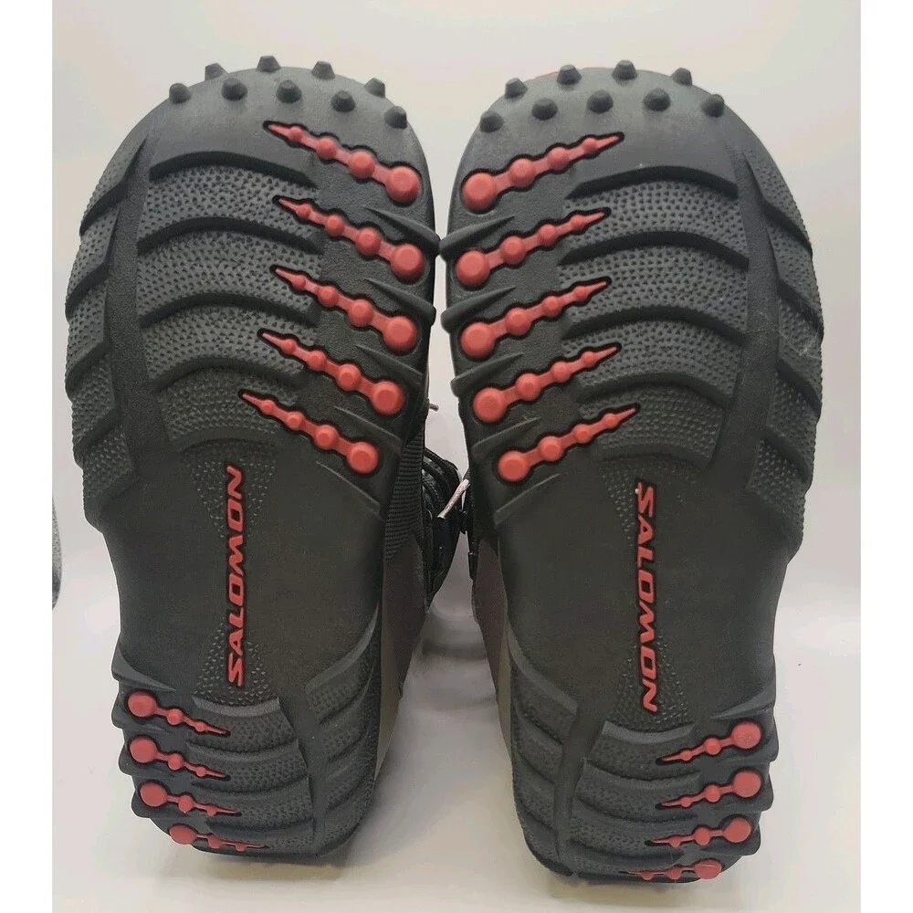 Salomon Talapus Snowboard Boots Size 5 Black & Red Lace Up Thermicfit